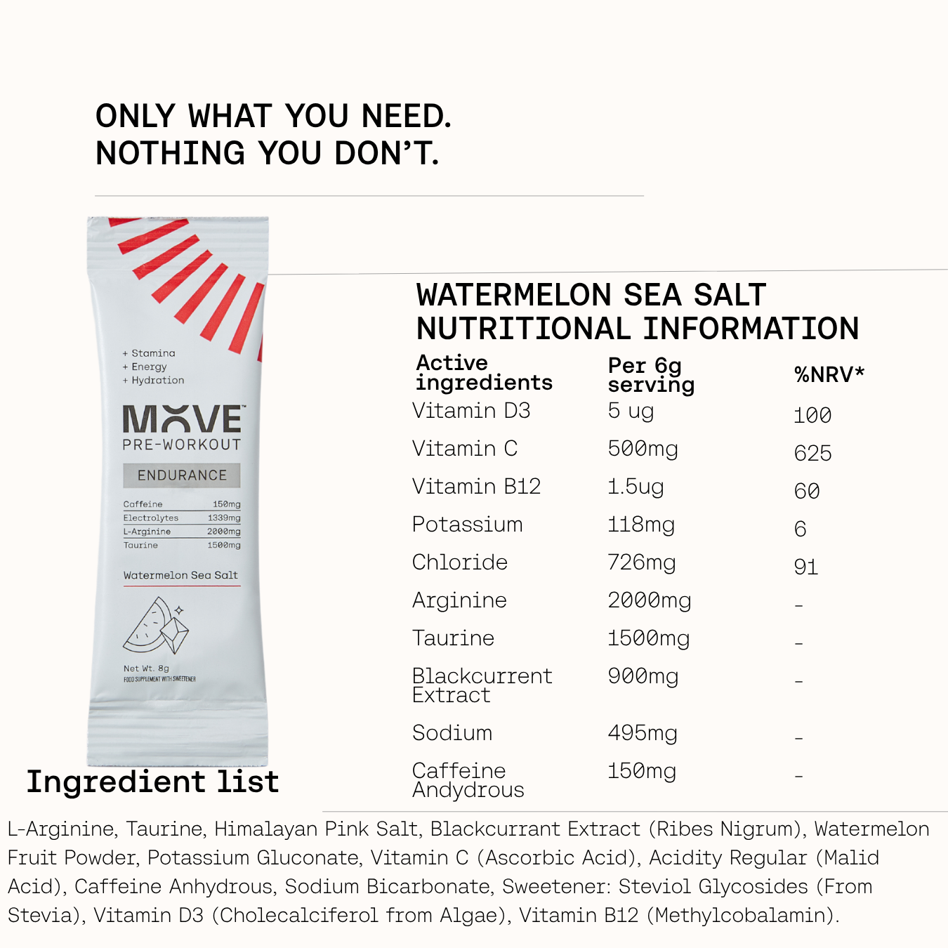 Endurance Formula Sachets (15 Pack)